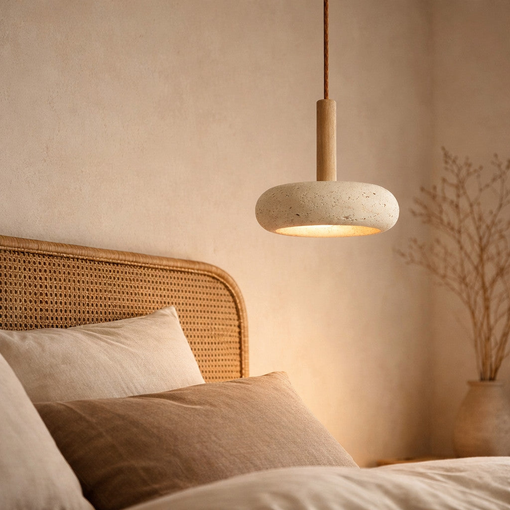 Suspension Luminaire Design Effet Pierre – LED Incluse