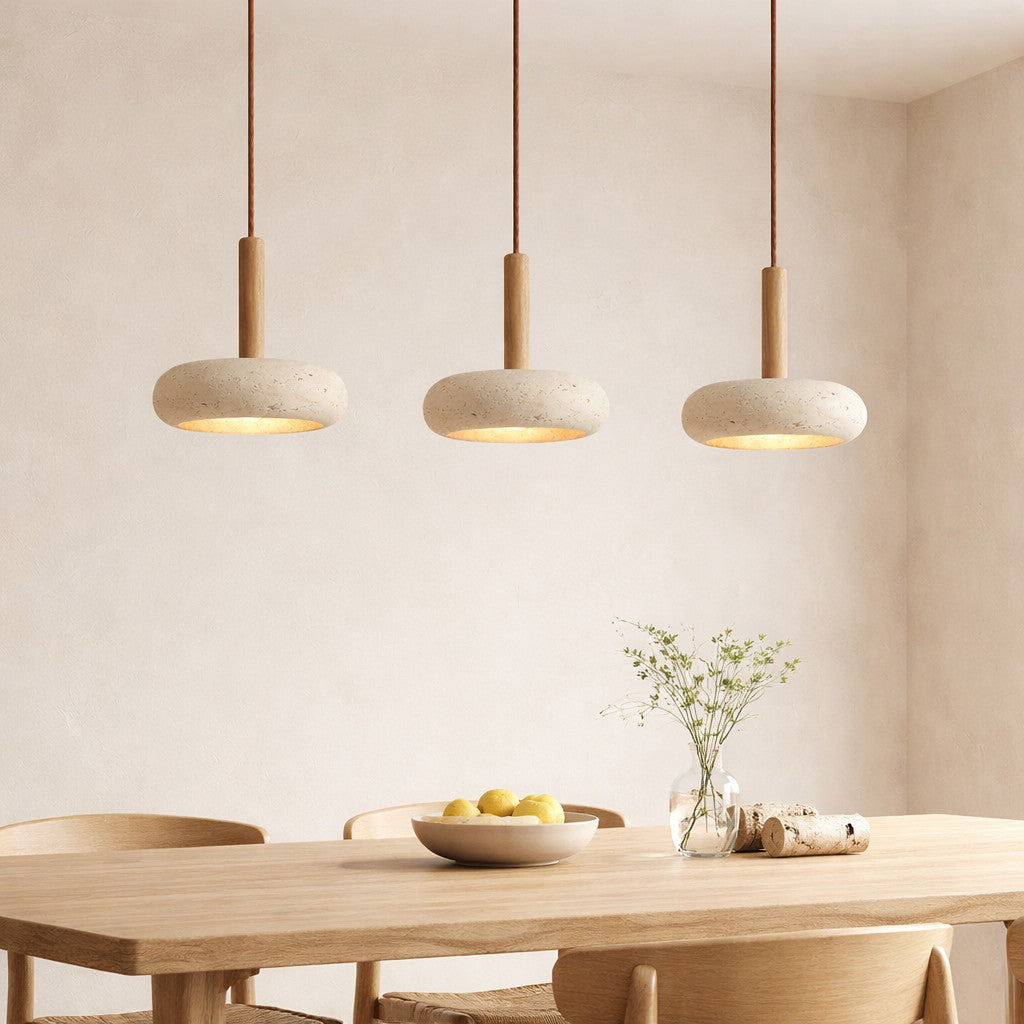Suspension Luminaire Design Effet Pierre – LED Incluse
