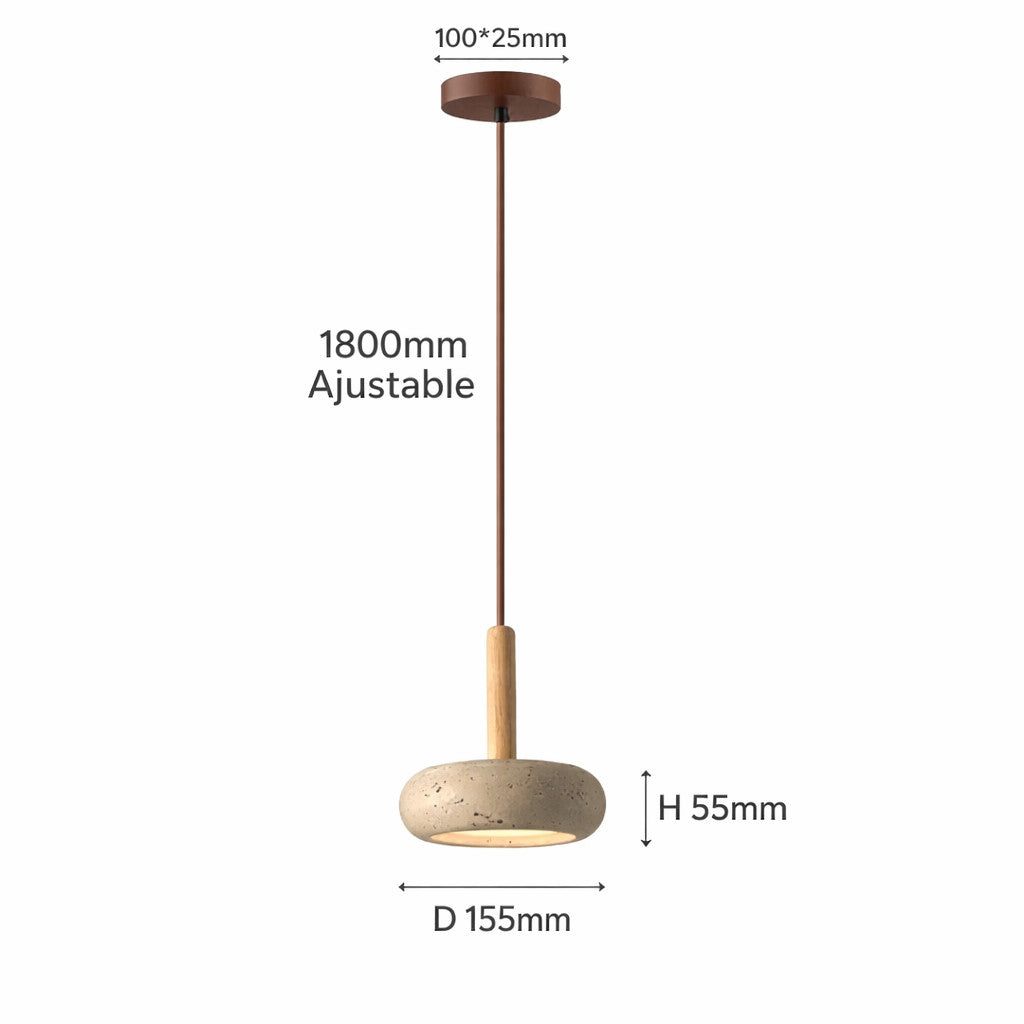 Suspension Luminaire Design Effet Pierre – LED Incluse