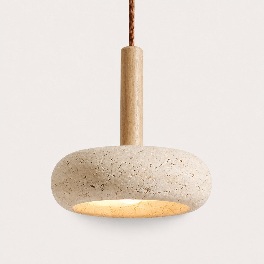 Suspension Luminaire Design Effet Pierre – LED Incluse