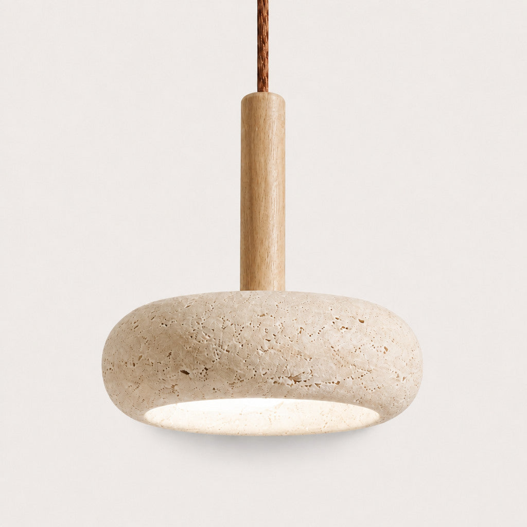 Suspension Luminaire Design Effet Pierre – LED Incluse