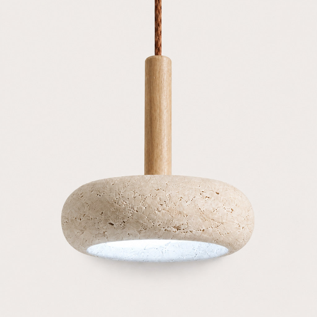Suspension Luminaire Design Effet Pierre – LED Incluse
