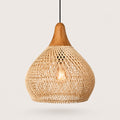 Suspension Luminaire Rotin Style Vintage
