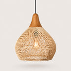 Suspension Luminaire Rotin Style Vintage