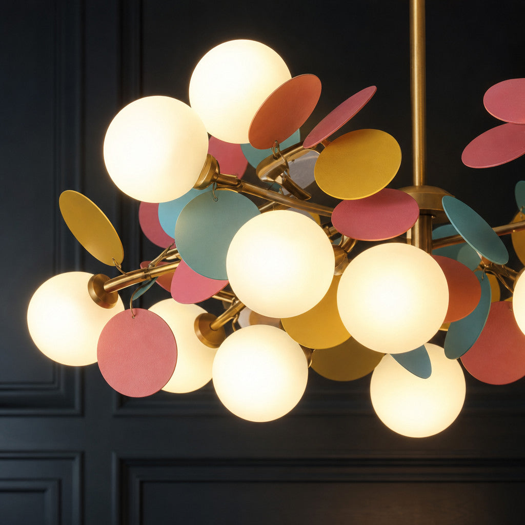 Lustre Suspension Multi-Branches Design Confettis – Sans Ampoule