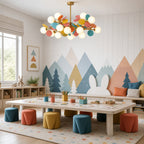 Lustre Suspension Multi-Branches Design Confettis – Sans Ampoule