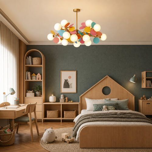 Lustre Suspension Multi-Branches Design Confettis – Sans Ampoule