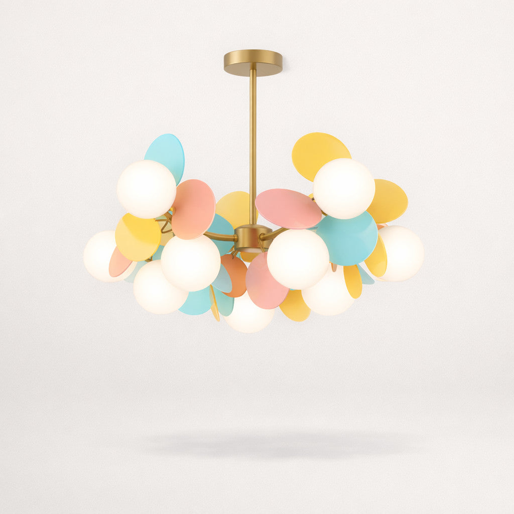 Lustre Suspension Multi-Branches Design Confettis – Sans Ampoule