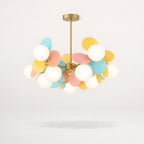 Lustre Suspension Multi-Branches Design Confettis – Sans Ampoule